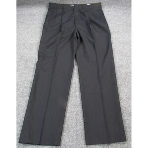 Sutter &‎ Grant Pants Mens 38x33 Navy Blue Polyester Merino Wool Dress Pleated